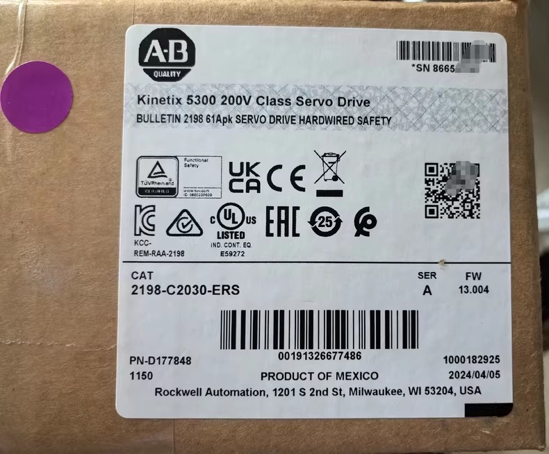 2198-C2030-ERS Servoaccionamiento Kinetix 5300, nuevo y genuino Entrega rápida