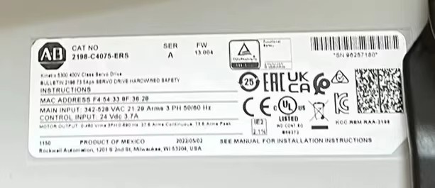 2198-C4075-ERS Servoaccionamiento Kinetix 5300, nuevo y genuino Entrega rápida