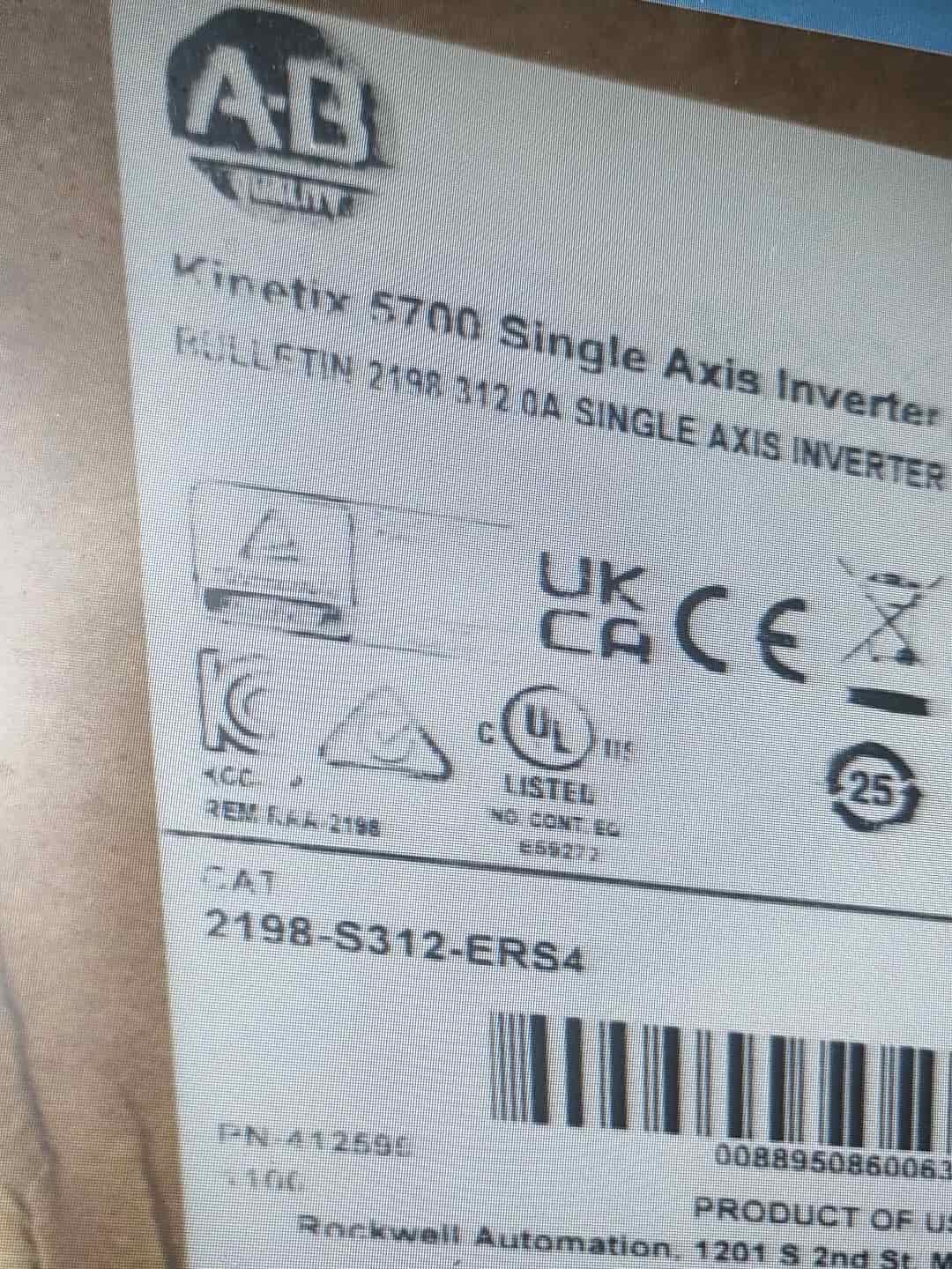 Servo Kinetix 5700 2198-S312-ERS4, nuevo y genuino
