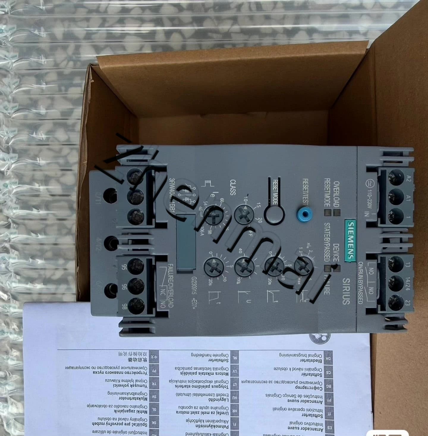 Arrancador suave Siemens 3RW4047-1BB14 nuevo, genuino y directo de fábrica ARRANCADOR SUAVE SIRIUS