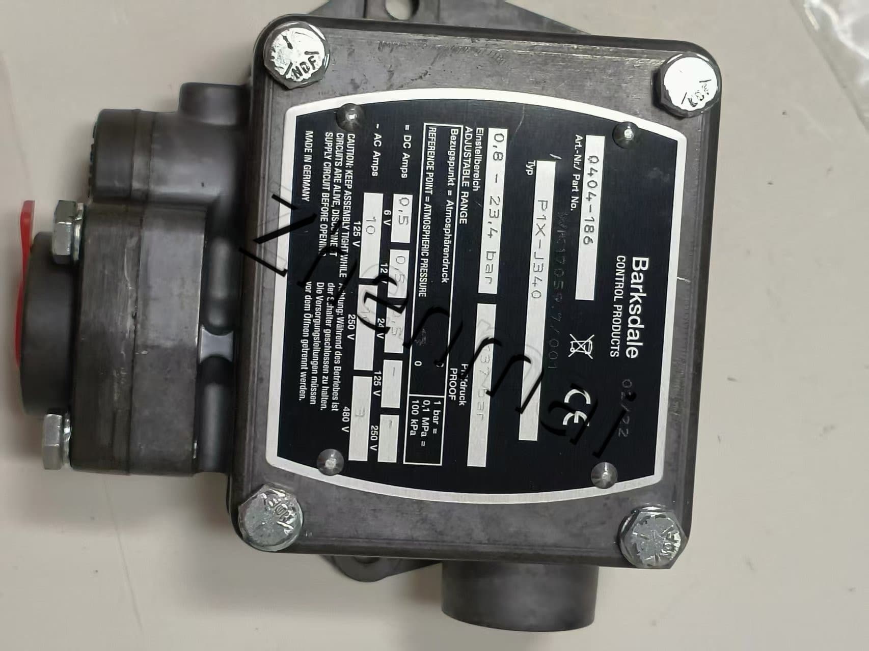 Nuevo Original Barksdale 0404-186 P1X-J340 sensor de presión interruptor de nivel interruptor de flujo interruptor de presión envío rápido