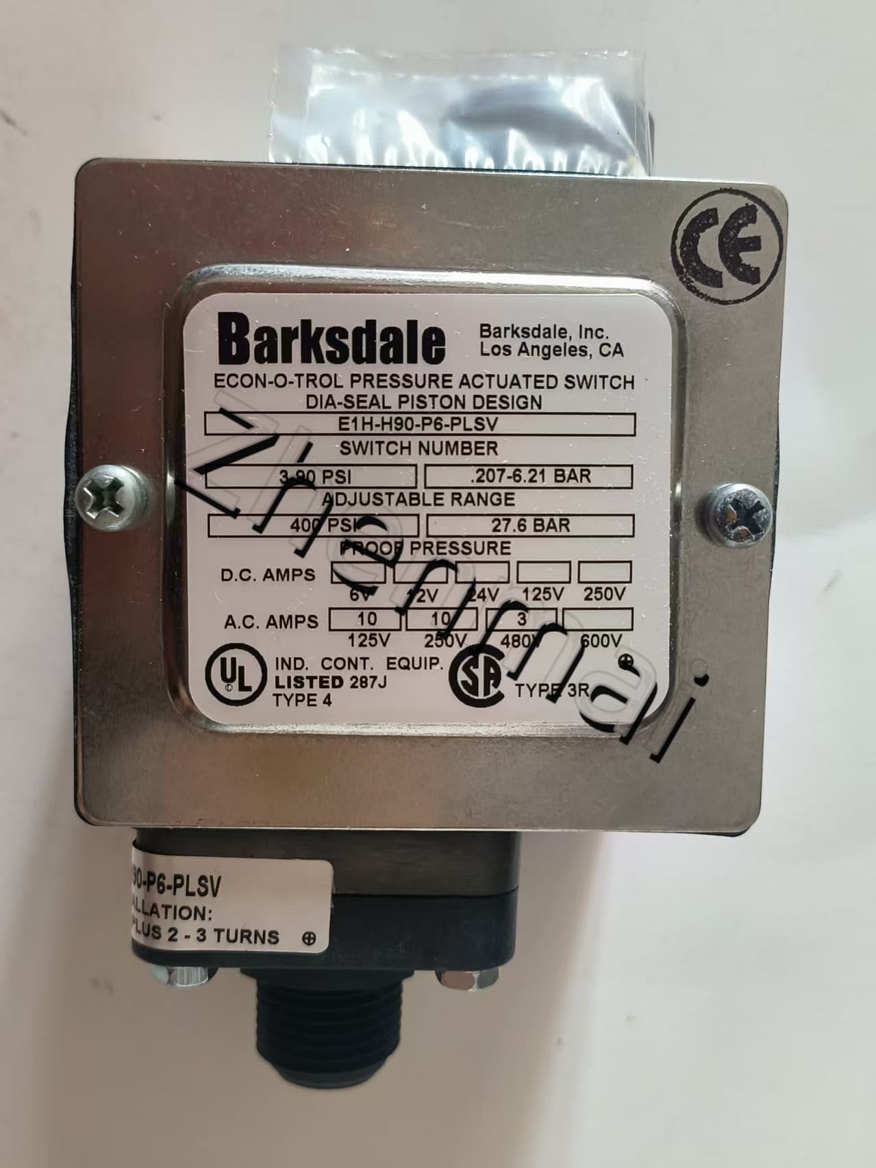 Nuevo y Original Barksdale E1H-H90-P6-PLSV sensor de presión interruptor de nivel interruptor de flujo interruptor de presión envío rápido
