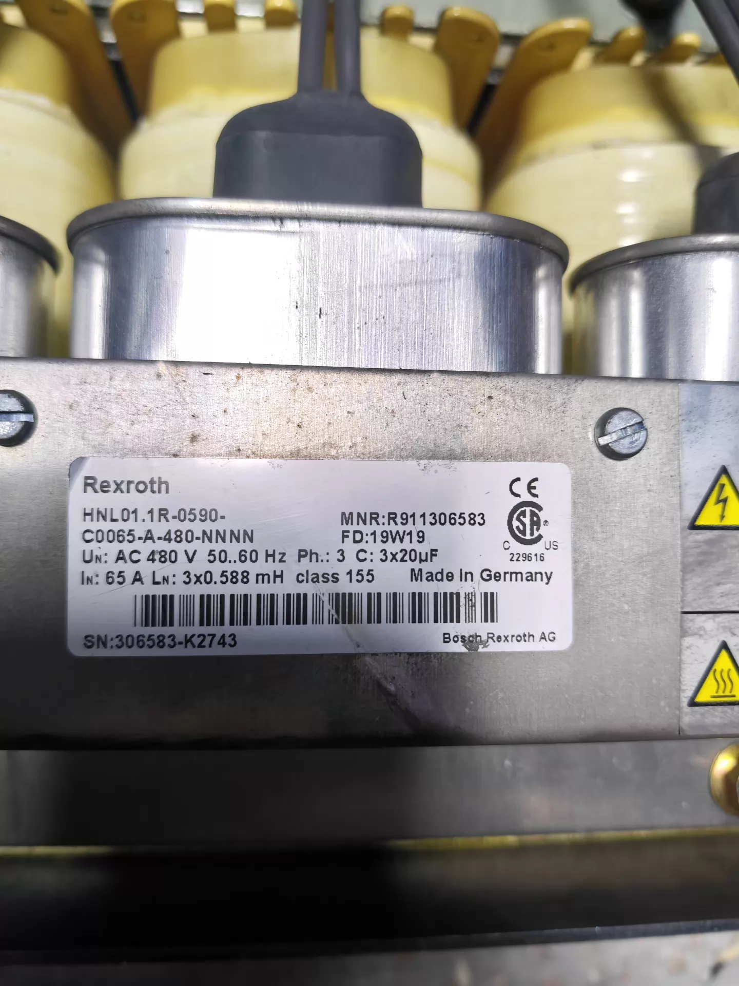 Servomotor Bosch Rexroth Original nuevo, servomotor HNL01.1R-0590-C0065-A-480-NNNN, envío rápido